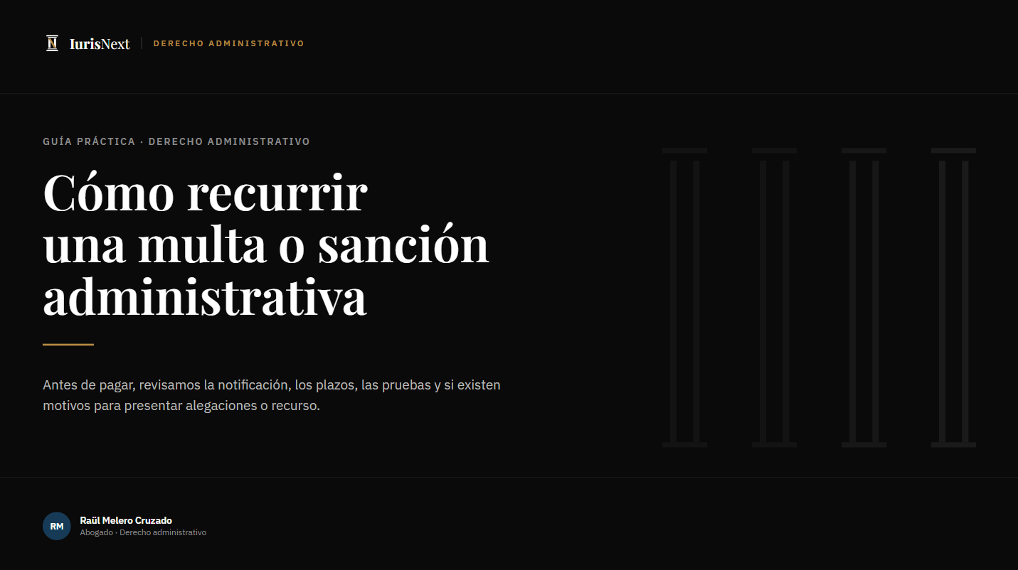 Cómo recurrir una multa o sanción administrativa